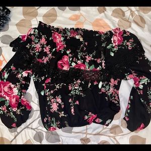 Floral off the shoulder top